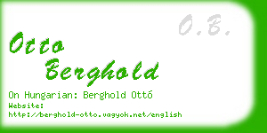 otto berghold business card